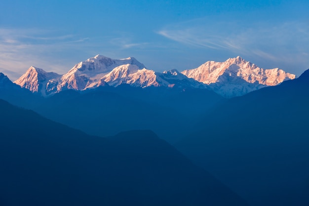 Uitzicht op de berg Kangchenjunga