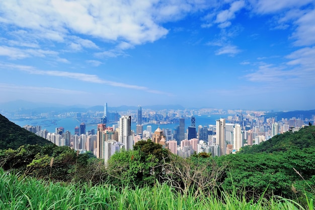 Uitzicht op de bergen van Hong Kong