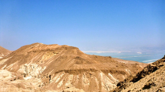 Uitzicht op de canyon in de woestijn van Judea. Israël