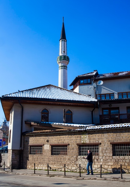 Uitzicht op de Cekrekcijina Dzamija-moskee, Sarajevo
