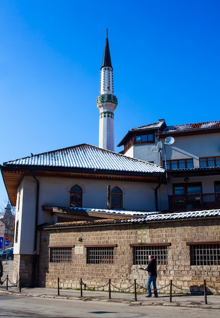 Uitzicht op de cekrekcijina dzamija-moskee, sarajevo