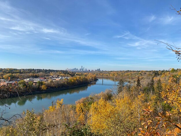 Uitzicht op de Edmonton riviervallei