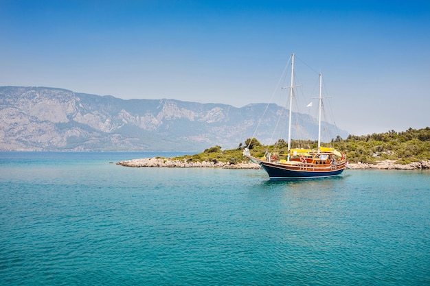 Uitzicht op de Egeïsche Zee bij Marmaris, Turkije