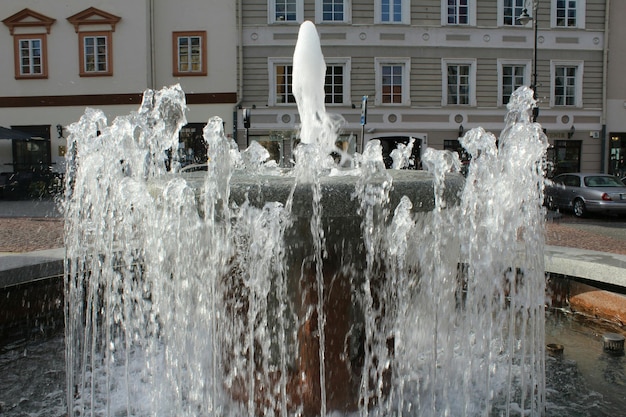 Foto uitzicht op de fontein