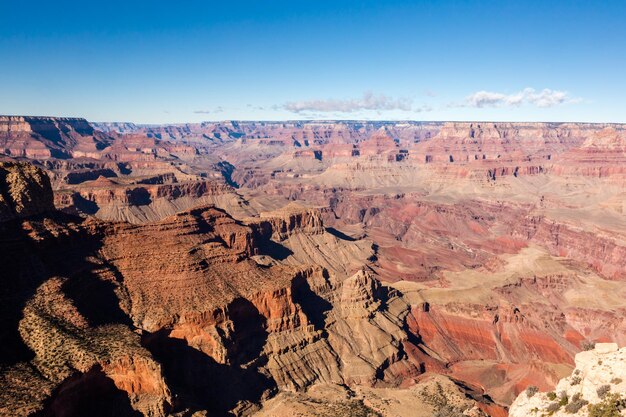 Uitzicht op de Grand Canyon vanaf South Rim in de winter.