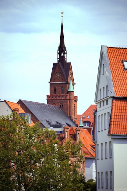 Uitzicht op de kathedralen Lübeck, polen