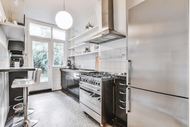 Uitzicht op de keuken thuis