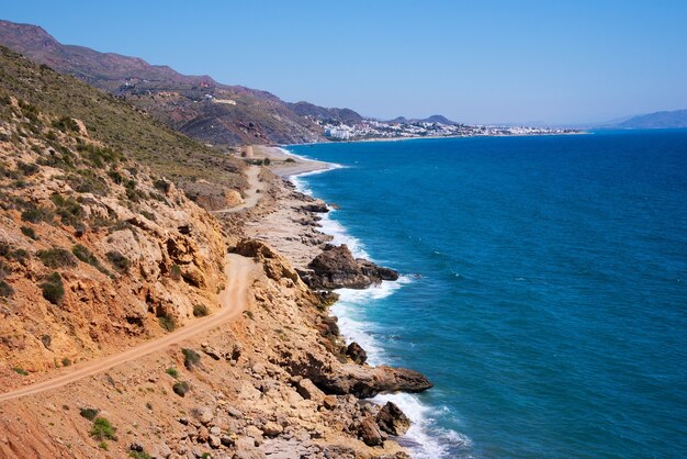 uitzicht op de kust van Mojacar