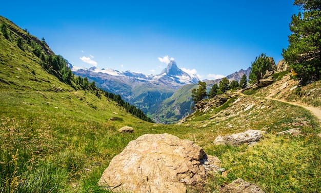 Uitzicht op de matterhorn