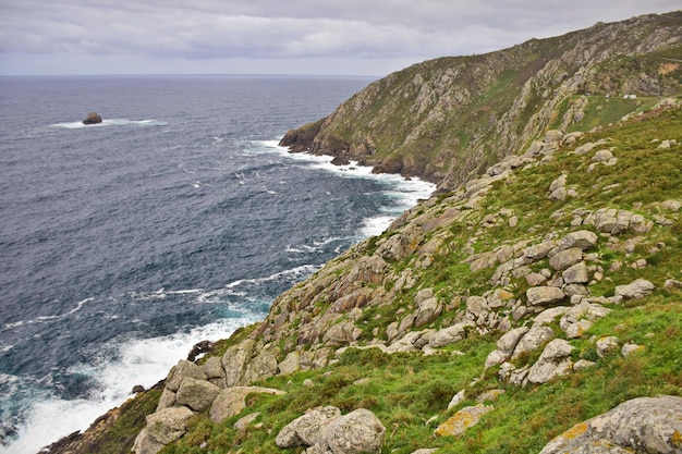 Uitzicht op de oceaan vanaf Kaap Fisterra The Way of St James