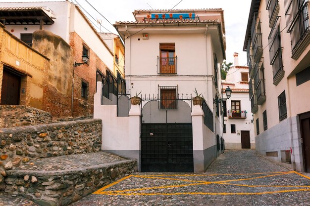 Foto uitzicht op de oude stad granada andalusië spanje