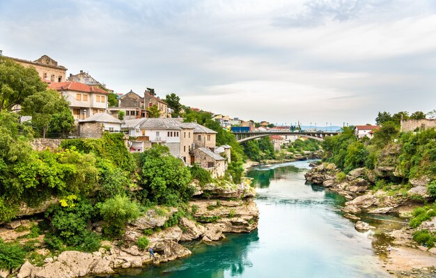 Uitzicht op de oude stad Mostar - Herzegovina