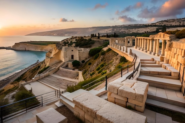 Uitzicht op de oude stad van malta met de zee op de achtergrond