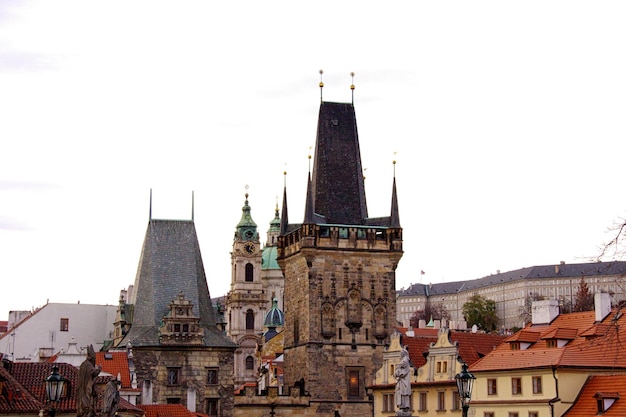 Uitzicht op de oude stad van Praag