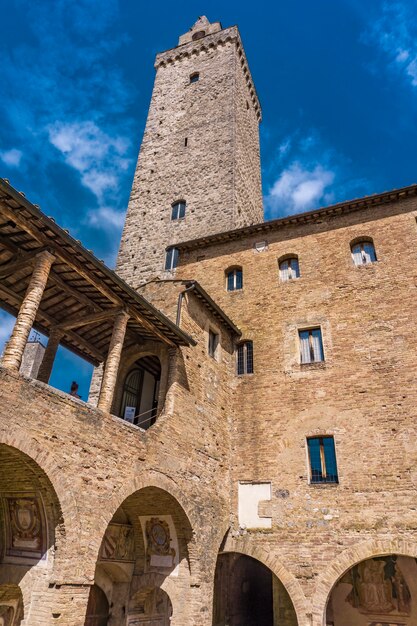 Uitzicht op de oude stad van San Gimignano in Toscane, Italië.