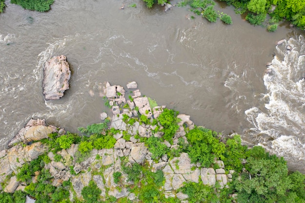 uitzicht op de rivier van bovenaf