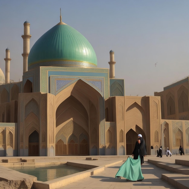 Uitzicht op de Shah-moskee in Isfahan, Iran