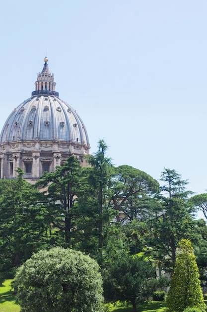 Uitzicht op de Sint-Pietersbasiliek in Vaticaanstad Rome Italië