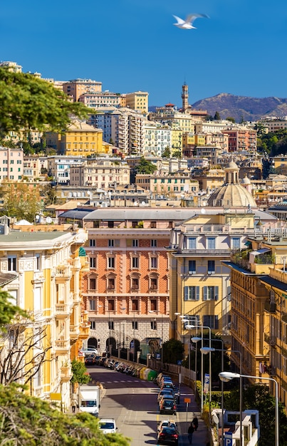 Uitzicht op de stad Genua - Italië, Ligurië