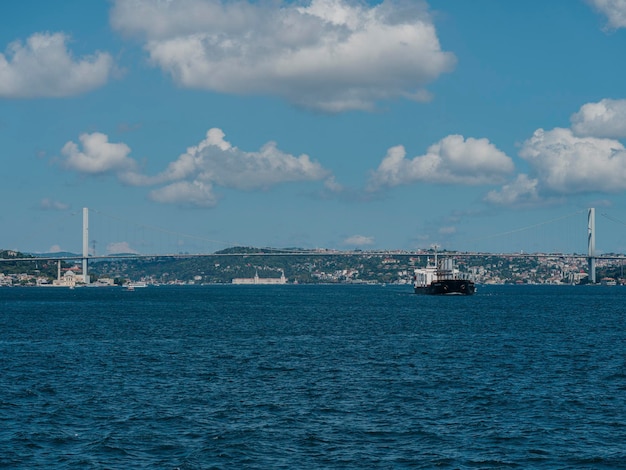 Uitzicht op de stad Istanbul vanaf de Bosporus