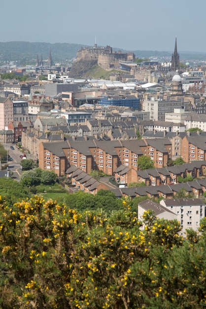 Uitzicht op de stad van Edinburgh Schotland UK