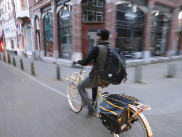 Foto uitzicht op de stadsstraat