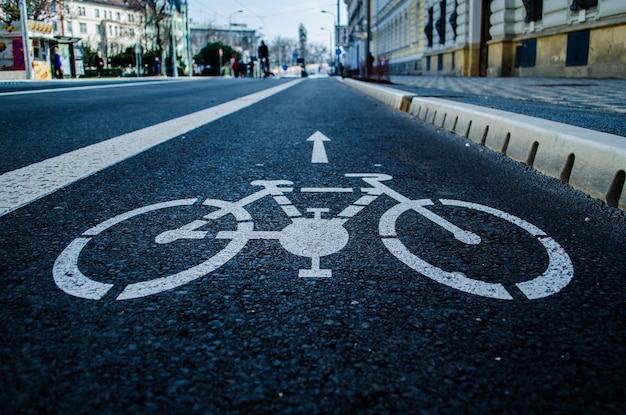 Foto uitzicht op de stadsstraat