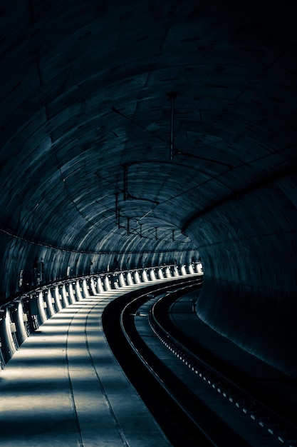 Foto uitzicht op de tunnel