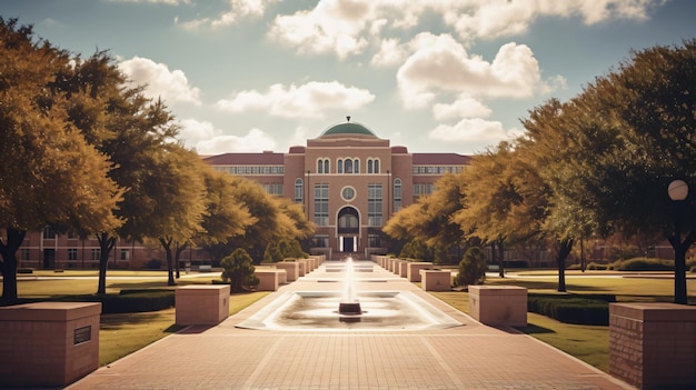 Uitzicht op de universiteit van Texas in College Station, Texas.