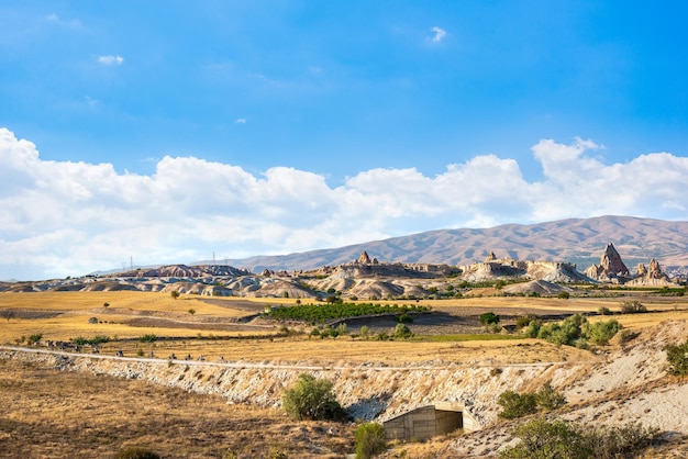 Uitzicht op de vallei in Cappadocië, Turkije