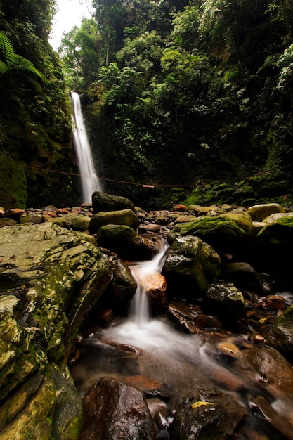 Foto uitzicht op de waterval