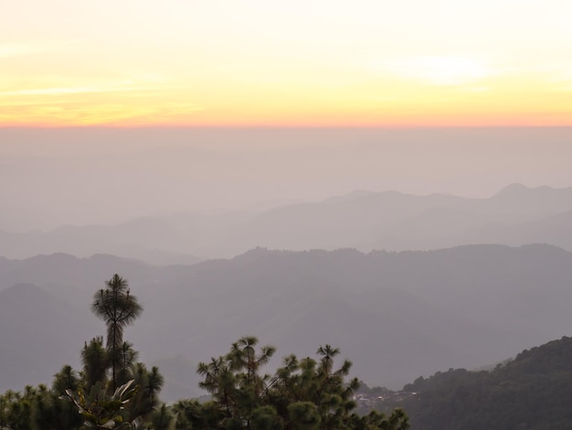 Uitzicht op de zonsondergang in Thailand