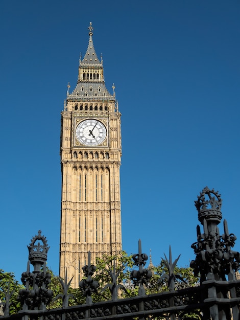 Uitzicht op een zonovergoten Big Ben