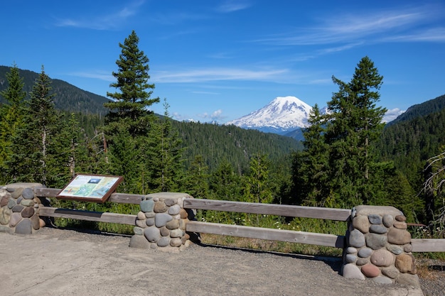 Uitzicht op het Amerikaanse berglandschap tijdens een zonnige zomerdag