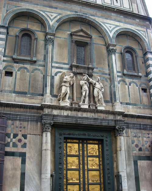 Uitzicht op het baptisterie Closeup Florence Italië