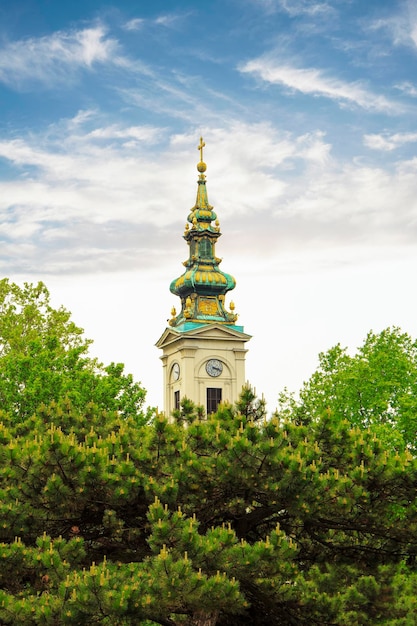 Uitzicht op het historische centrum van Belgrado, Servië op een zonnige dag