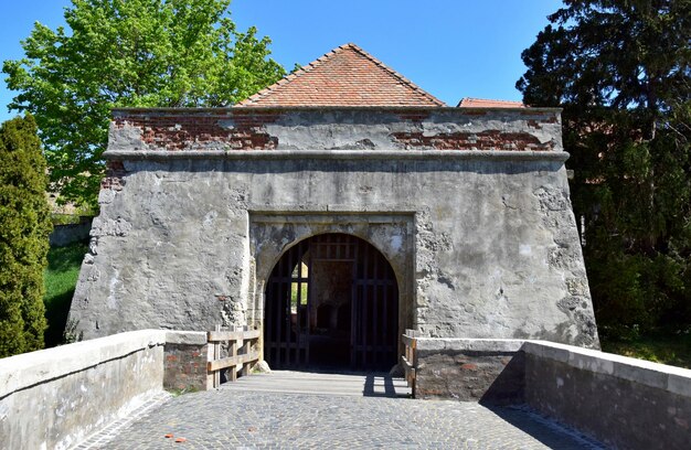 Uitzicht op het historische gebouw
