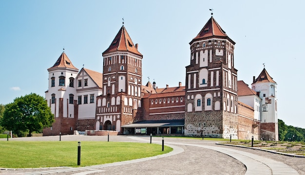 Uitzicht op het kasteel van Mir, Republiek Wit-Rusland