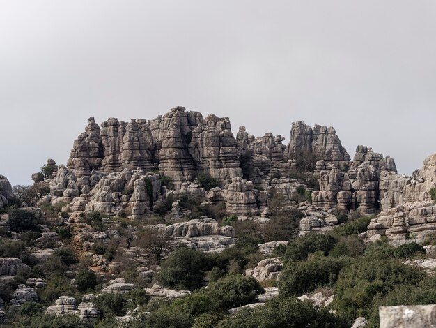 Uitzicht op het natuurpark El Torcal de Antequera.