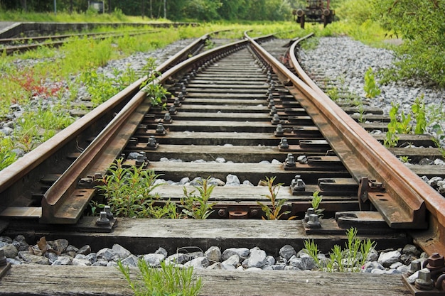 Foto uitzicht op het spoor