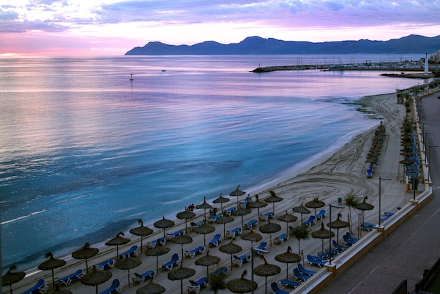 Uitzicht op het strand van Palma de Mallorca