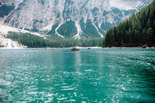 Uitzicht op lago di braies