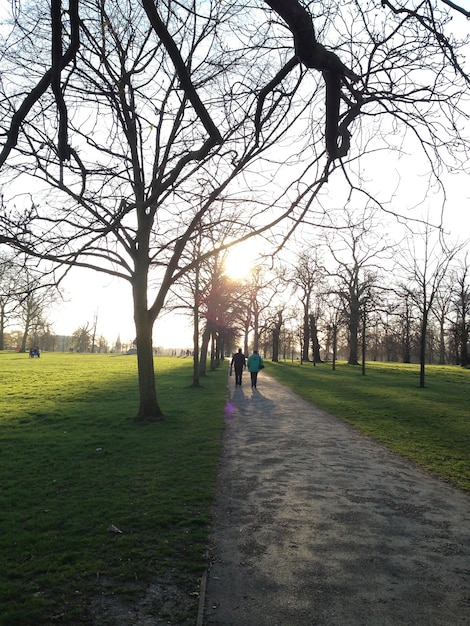 Foto uitzicht op mensen in het park