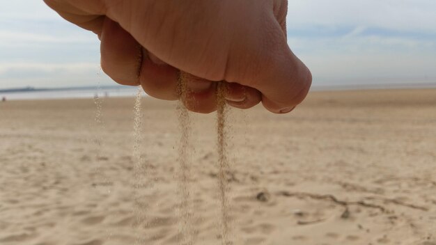 Foto uitzicht op mensen op het strand