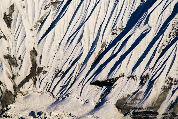 Uitzicht op met sneeuw bedekt land
