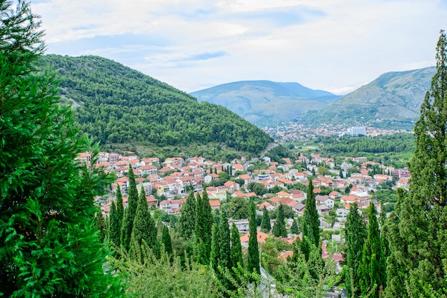 Uitzicht op Mostar