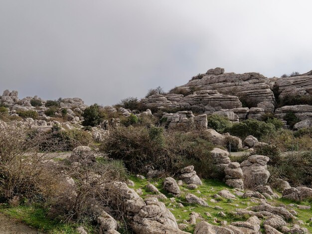 Uitzicht op natuurpark El Torcal de Antequera