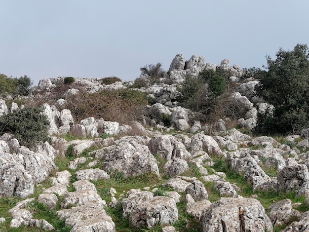 Uitzicht op natuurpark El Torcal de Antequera