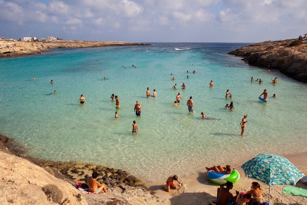 Uitzicht op Porto Ntoni strand, Lampedusa