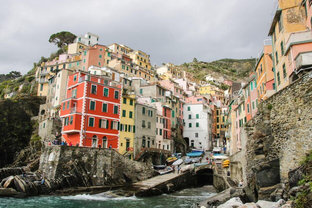 Foto uitzicht op riomaggiore